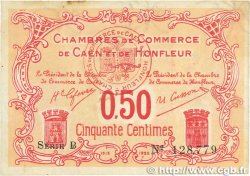 50 Centimes FRANCE regionalismo y varios Caen et Honfleur 1918 JP.034.12 BC