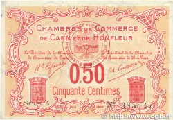 50 Centimes FRANCE regionalismo y varios Caen et Honfleur 1918 JP.034.12 MBC+