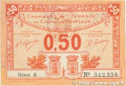 50 Centimes FRANCE regionalismo e varie Caen et Honfleur 1920 JP.034.16 AU