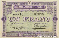 1 Franc FRANCE regionalism and miscellaneous Cahors 1915 JP.035.14 AU