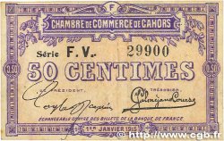 50 Centimes FRANCE regionalism and various Cahors 1915 JP.035.16 VF