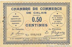50 Centimes FRANCE régionalisme et divers Calais 1914 JP.036.01 TTB