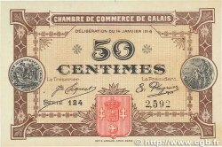 50 Centimes FRANCE regionalism and miscellaneous Calais 1916 JP.036.21 VF+