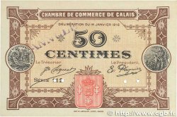 50 Centimes Annulé FRANCE regionalism and various Calais 1916 JP.036.22 XF+
