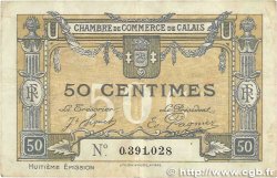 50 Centimes FRANCE regionalism and various Calais 1920 JP.036.42 VG
