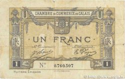 1 Franc FRANCE regionalism and various Calais 1920 JP.036.43 VG