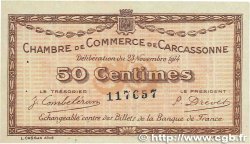 50 Centimes FRANCE regionalismo e varie Carcassonne 1914 JP.038.01 AU