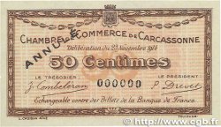 50 Centimes Annulé FRANCE régionalisme et divers Carcassonne 1914 JP.038.04 SUP+