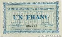 1 Franc FRANCE regionalism and miscellaneous Carcassonne 1917 JP.038.13 VF