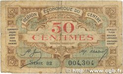 50 Centimes FRANCE regionalismo e varie Région Économique Du Centre 1918 JP.040.05 B