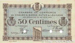 50 Centimes Spécimen FRANCE regionalism and various Châlon-Sur-Saône, Autun et Louhans 1916 JP.042.02 AU-