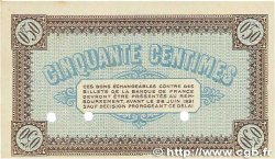 50 Centimes Spécimen FRANCE regionalismo y varios Châlon-Sur-Saône, Autun et Louhans 1916 JP.042.02 EBC+