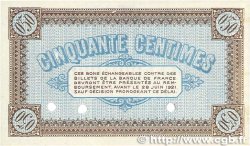 50 Centimes Spécimen FRANCE regionalismo e varie Châlon-Sur-Saône, Autun et Louhans 1916 JP.042.02 AU