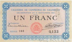 1 Franc FRANCE regionalism and miscellaneous Chambéry 1915 JP.044.01 VF-
