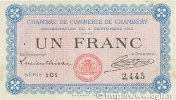 1 Franc FRANCE regionalism and miscellaneous Chambéry 1915 JP.044.01 VF