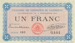 1 Franc FRANCE regionalism and various Chambéry 1915 JP.044.01 XF+