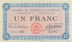 1 Franc FRANCE régionalisme et divers Chambéry 1915 JP.044.01 pr.NEUF