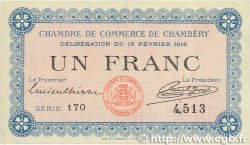 1 Franc FRANCE regionalism and miscellaneous Chambéry 1916 JP.044.05 VF