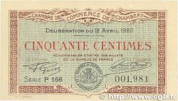 50 Centimes FRANCE régionalisme et divers Chambéry 1920 JP.044.11 pr.NEUF