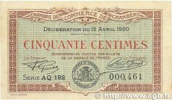 50 Centimes FRANCE regionalismo y varios Chambéry 1920 JP.044.12 BC