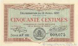 50 Centimes FRANCE regionalism and various Chambéry 1920 JP.044.12