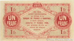 1 Franc FRANCE regionalism and miscellaneous Chartres 1915 JP.045.03 AU