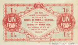 1 Franc FRANCE regionalism and miscellaneous Chartres 1915 JP.045.03 AU-