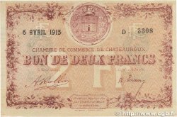 2 Francs FRANCE regionalismo y varios Chateauroux 1915 JP.046.04