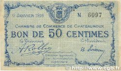 50 Centimes FRANCE régionalisme et divers Chateauroux 1916 JP.046.14 TB