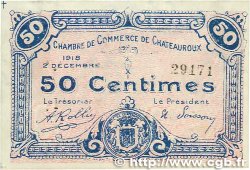 50 Centimes FRANCE régionalisme et divers Chateauroux 1918 JP.046.18 TTB+