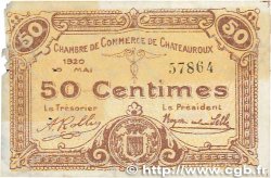 50 Centimes  FRANCE Regionalismus und verschiedenen Chateauroux 1920 JP.046.22