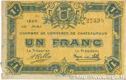 1 Franc FRANCE régionalisme et divers Chateauroux 1920 JP.046.23 TB