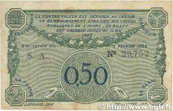 50 Centimes FRANCE Regionalismus und verschiedenen Chateauroux 1922 JP.046.28 S