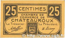 25 Centimes FRANCE Regionalismus und verschiedenen Chateauroux 1918 JP.046.33 VZ+