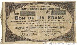 1 Franc FRANCE Regionalismus und verschiedenen Clermont-Ferrand, Issoire 1918 JP.048.01 SGE