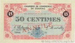 50 Centimes Annulé FRANCE regionalismo e varie Cognac 1917 JP.049.06 q.FDC