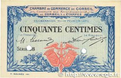 50 Centimes Spécimen FRANCE Regionalismus und verschiedenen Corbeil 1920 JP.050.02 fST+