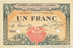 1 Franc Spécimen FRANCE regionalism and miscellaneous Corbeil 1920 JP.050.04 VF+