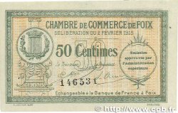 50 Centimes FRANCE regionalism and various Foix 1915 JP.059.05 VF