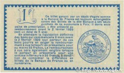1 Franc Annulé FRANCE Regionalismus und verschiedenen Foix 1915 JP.059.11 ST