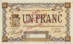 1 Franc Spécimen FRANCE regionalism and miscellaneous Granville 1915 JP.060.06 VF+