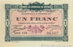 1 Franc FRANCE regionalism and miscellaneous Grenoble 1916 JP.063.06 XF+