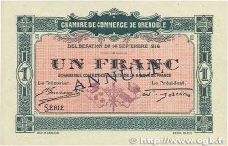 1 Franc Annulé FRANCE regionalism and various Grenoble 1916 JP.063.07 XF