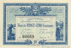 25 Centimes FRANCE Regionalismus und verschiedenen La Roche-Sur-Yon 1916 JP.065.26 fST+