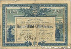 25 Centimes FRANCE regionalismo e varie La Roche-Sur-Yon 1916 JP.065.26 B