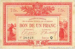 1 Franc FRANCE regionalismo y varios La Roche-Sur-Yon 1922 JP.065.33 BC