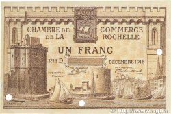 1 Franc Spécimen FRANCE regionalism and various La Rochelle 1915 JP.066.04 VF