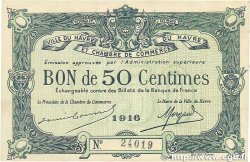 50 Centimes FRANCE regionalism and various Le Havre 1916 JP.068.14 XF