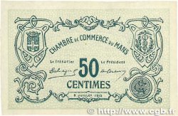 50 Centimes Spécimen FRANCE Regionalismus und verschiedenen Le Mans 1915 JP.069.02 fVZ