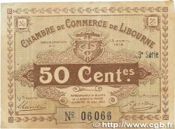 50 Centimes FRANCE regionalismo y varios Libourne 1915 JP.072.15 MBC
